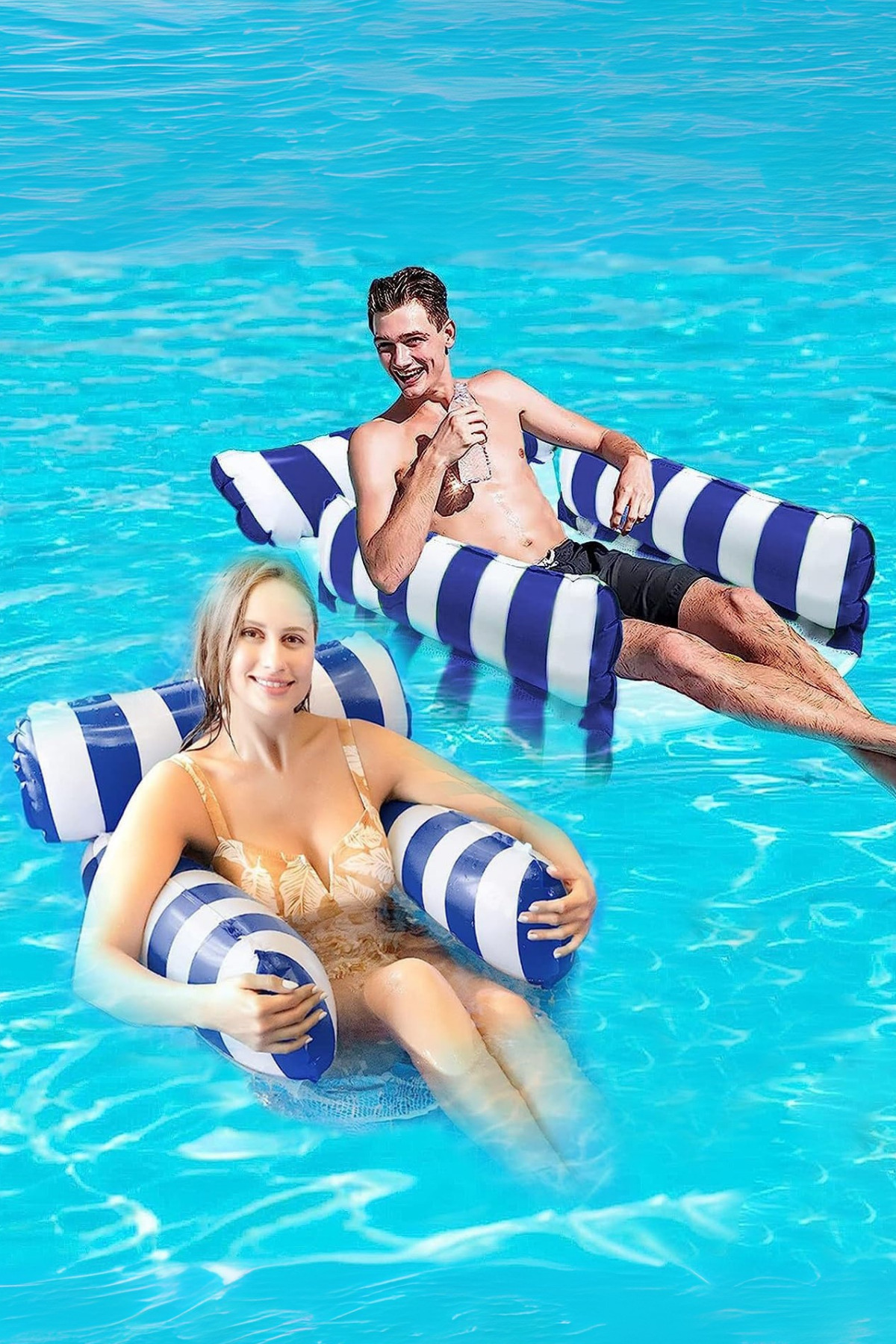 TUENGİ STORE 3 Hava Yastıklı Fileli Şişme Havuz Koltuğu 4'ü 1 Arada Deniz Ve Havuz Yatağı - Görsel 2