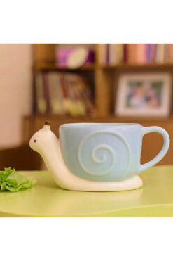 Flying Tiger Copenhagen Salyangoz Şeklinde Mavi Seramik Kupa