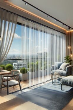 sizenelazım 140cm (Yükseklik) x 150cm (Genişlik) Şeffaf Su Geçirmez Perde (Korniş Kullanımı İçin)