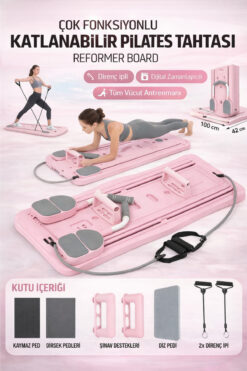 Arfseb Direnç Lastikli Mekik Aleti Ev Tipi Pilates Fitness Spor Seti