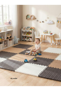 CARPAZAR 6 Parça Premium 50x50 Puzzle Mat - 100x150 cm Kurulumlu Oyun Spor Matı Puzzle Halı Tatami 15m