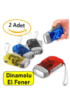 Kenko 2 Adet Dinamolu El Feneri Deprem Kamp İçin Pilsiz 3 Ledli El Feneri Deprem Doğal Afet Feneri Efsane