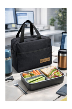 DysCase 8 Lt Yemek Taşıma Çantası Sıcak Ve Soğuk Termal Termos Mama Taşıma Çantası Kamp Piknik Soğutucu S