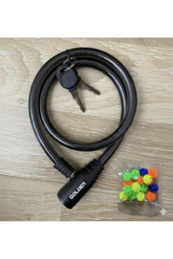 ENES HOME ZHONGLI 12*80 Bisiklet Halat Kilit Bisiklet Kilidi (Siyah-Kırmızı-Mavi Renk)