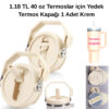 Kelira Quencher 1.18 uyumlu 40 oz Saplı Termos Kapağı Sızdırmaz Termos Kapağı Krem