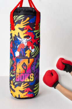 kyspor Çocuk Boks Torbası Seti + Hediye Eldiven | Dayanıklı ve Renkli Tasarım