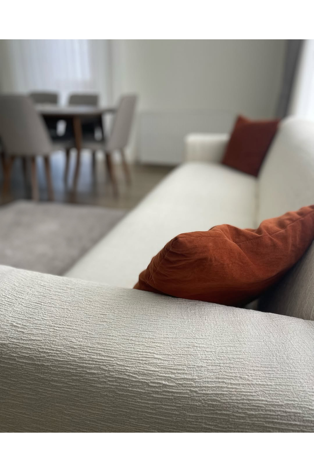 Faiend Düz Jakarlı 3 Kişilik Kanepe Örtüsü Lastikli Koltuk Örtüsü Çekyat Örtüsü Koltuk Kılıfı - Görsel 2