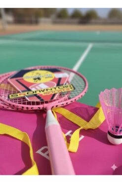 TUMBA'S ÇATALI BADMİNTON SETİ ÇOCUK BADMİNTON RAKET SETİ 2 RAKET + 3 TOP DENİZ PLAJ SAHİL
