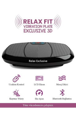 Relax Exclusive 3d Vibration Plate Hoparlörlü Titreşimli yatay+dikey+3d Spor Fitness Egzersiz Aleti Cihazı
