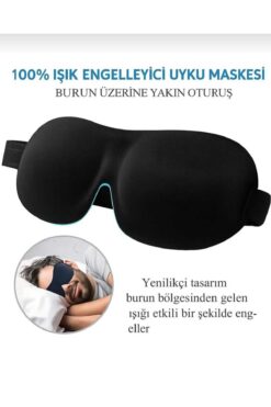 Home Tam Karartmalı 3D Uyku Maskesi – Işık Geçirmez, Ergonomik, Rahat ve Hipoalerjenik Uyku Gözlüğü