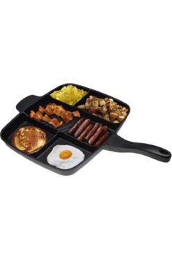 NURGAZ Siyah Tava Granit Döküm 5 Gözlü Siyah Tava