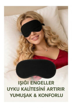 baffhome Premium Işık Geçirmez Uyku Bandı - Yumuşak Dokulu Gece Göz Maskesi