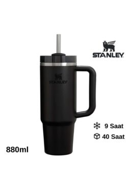 Stanley Quencher H2.O FlowState™ Tumbler Pipetli Termos 0.8L Pipetli Matara SİYAH
