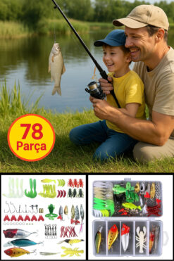 TOYFEST Yapay Olta Yemleri Ve Balık Tutma Aksesuarı Seti 78 Parça - Dikkat Olta Dahil Değildir