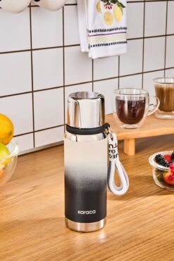Karaca İnoxis Çelik Sızdırmaz Termos 550 Ml Siyah