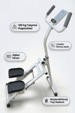 kochler Ev Tipi Dikey Tırmanma Aleti 2 – , Sessiz, Katlanabilir, Dijital Ekranlı Kardiyo Makinesi