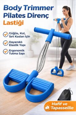 AVESSA 15 kg Özel Lastik Body Trimmer Tüm Vücut Şekillendirici Evde Spor Egzersiz Pilates Direnç Lastiği