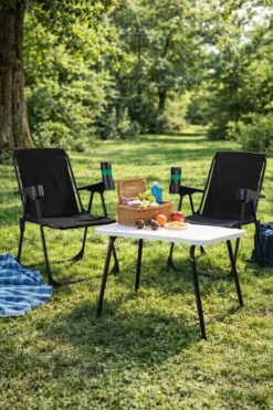 DEKOZUM HOLİDAY Kamp Seti Kamp Sandalyesi Kamp Masası Katlanır Kamp Piknik Seti 2 SANDALYE 1 MASA