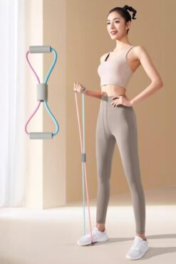 Telvesse Figure 8 Pilates Egzersiz Bandı | Yoga, Isınma ve Kondisyon Direnç Lastiği | Pastel | Hafif Direnç