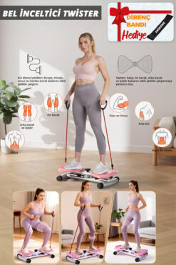 RELAXUS Direnç Ayarlı Twist Ev Tipi Denge Egzersiz Aleti Kaymaz Bel Karın Sıkılaştırma Direnç Lastiği Hediye