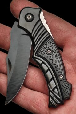 Keskin Adam KA061 16 CM Kabartma İşlmeli Osmanlı Motifli Mini Anahtarlık Cep Çakı