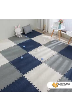 CARPAZAR 6'lı Set Zemin Kaplama Eva Tatami Minder Mat Oyun Spor Egzersiz Yoga Damla Desen 50x50 13mm 6 adet