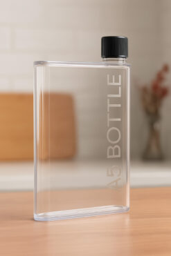 Pazar Kapısı A5 Şeffaf Düz Matara Suluk İnce Su Şişesi