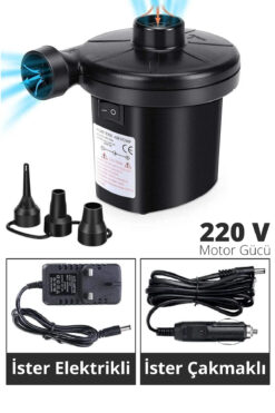 Trend Maison Araç Çakmak Soketli Ve Elektrikli Pompa - Havuz Yatak Şişirme Pompası