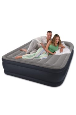 Intex Sİyah Çift Kişilik Elektirikli Pompalı Queen Deluxe Şişme Yatak 152 x 42 x 203 cm 64136