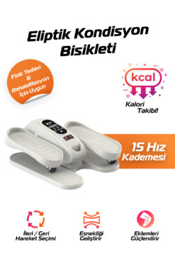 7GO 7GMG11 Eliptik Kondisyon & Rehabilitasyon Cihazı Beyaz – 15 Kademe Hız, Uzaktan Kumandalı, LCD E