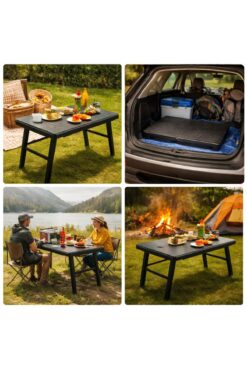 Hanım Ev Portatif Katlanabilir Piknik,Kamp Masası Sehpası