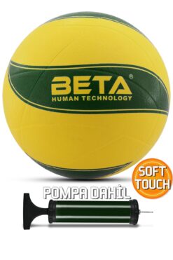 Telvesse Voleybol Topu Pompalı Dahil Set Kauçuk Beta Dikişsiz Yekpare Üretim Yeşil
