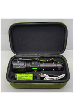 farissu Ultra Güçlü Şarjlı El Feneri | 3 KM Menzil, Powerbank Özellikli, Zoomlu ve Özel Çantalı (200 Watt)