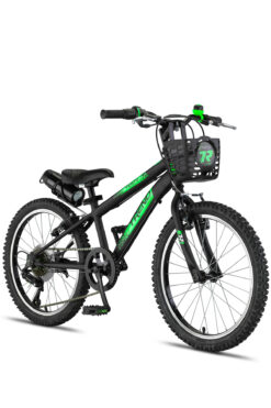 TRENDBIKE Mistral 20 Jant Vitesli Çocuk Bisikleti, 6-9 Yaş, 6. Vitesli Siyah-neon Yeşil