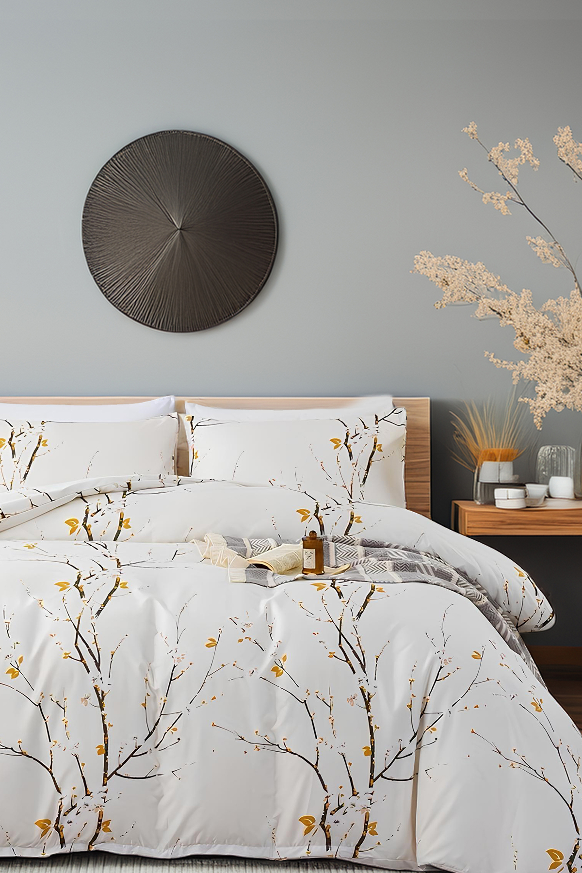 Always Lastikli Çarşaflı Çift Taraflı Çift Kişilik Nevresim Takımı Alaçatı Krem