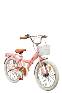 Serraro 20 Jant Çocuk Bisikleti yeni model şeker pembe kılasik beyaz tekerli full