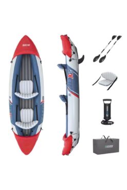 BESTWAY 65077 Lite-rapid X2 2 Kişilik Şişme Kano 321X88CM KUREK+POMPA SET