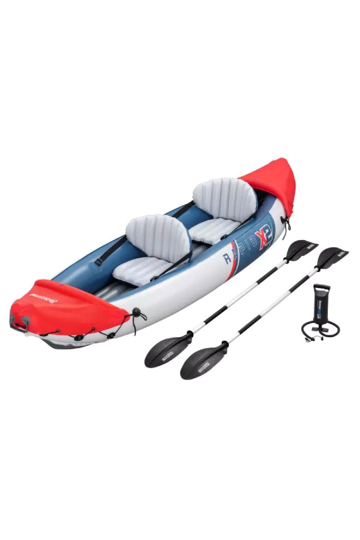 BESTWAY 65077 Lite-rapid X2 2 Kişilik Şişme Kano 321X88CM KUREK+POMPA SET - Görsel 3