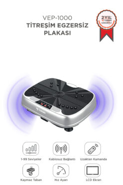 Torima Egzersiz Aleti Kumandalı Yüksek Titreşimli Programlı Kondisyon Aleti VEP1000 Beyaz
