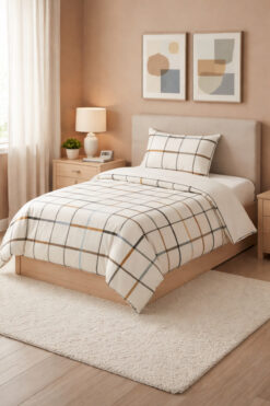 İsmail Gürel Tek Kişilik Lastikli Çarşaflı Nevresim Takımı | Pamuklu