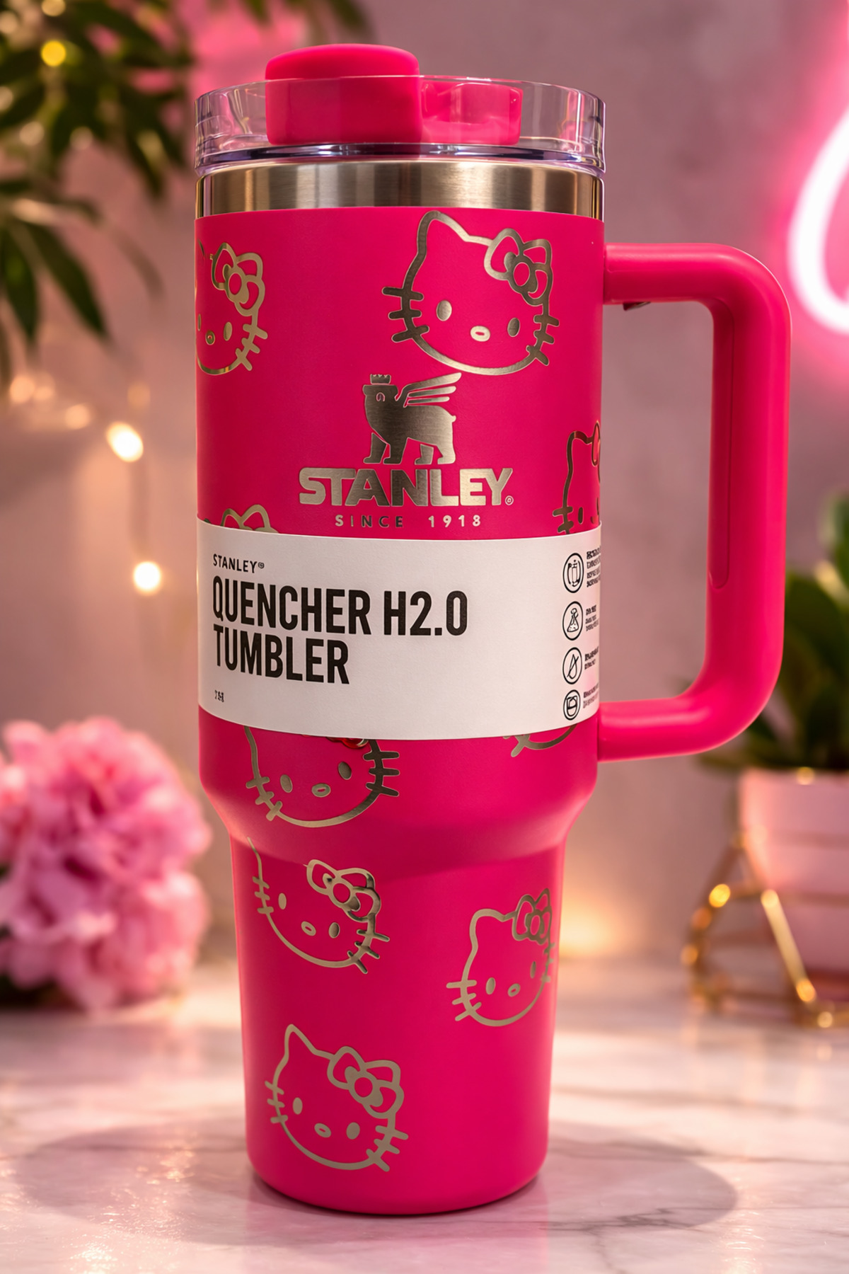 Hello Kitty Baskılı Stnley Termos 1,18 Lt Quencher Modeli