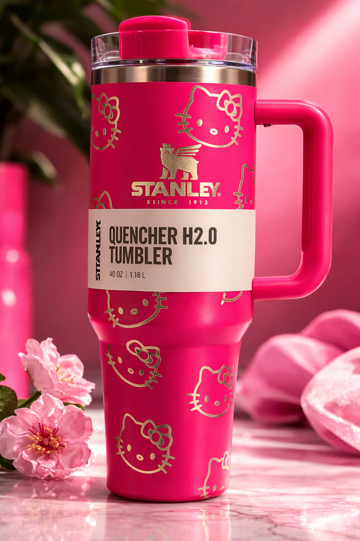 Hello Kitty Baskılı Stnley Termos 1,18 Lt Quencher Modeli - Görsel 2