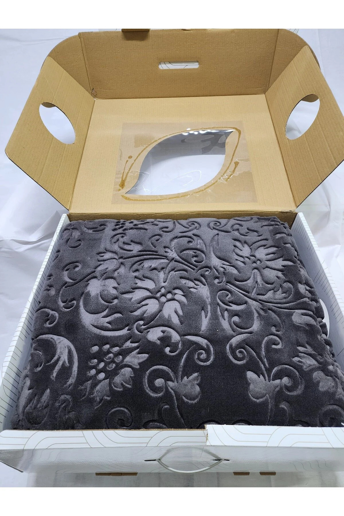 Merinos Elegance Çift Kişilik Battaniye - Antrasit - Görsel 2