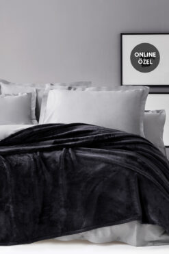 Yataş Olenna Çift Kişilik Wellsoft Battaniye - Antrasit