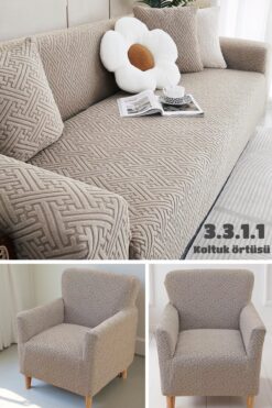 uzhanem jakarli koltuk örtüsü takımı 3.3.1.1 koltuk kılıfı sofa cover