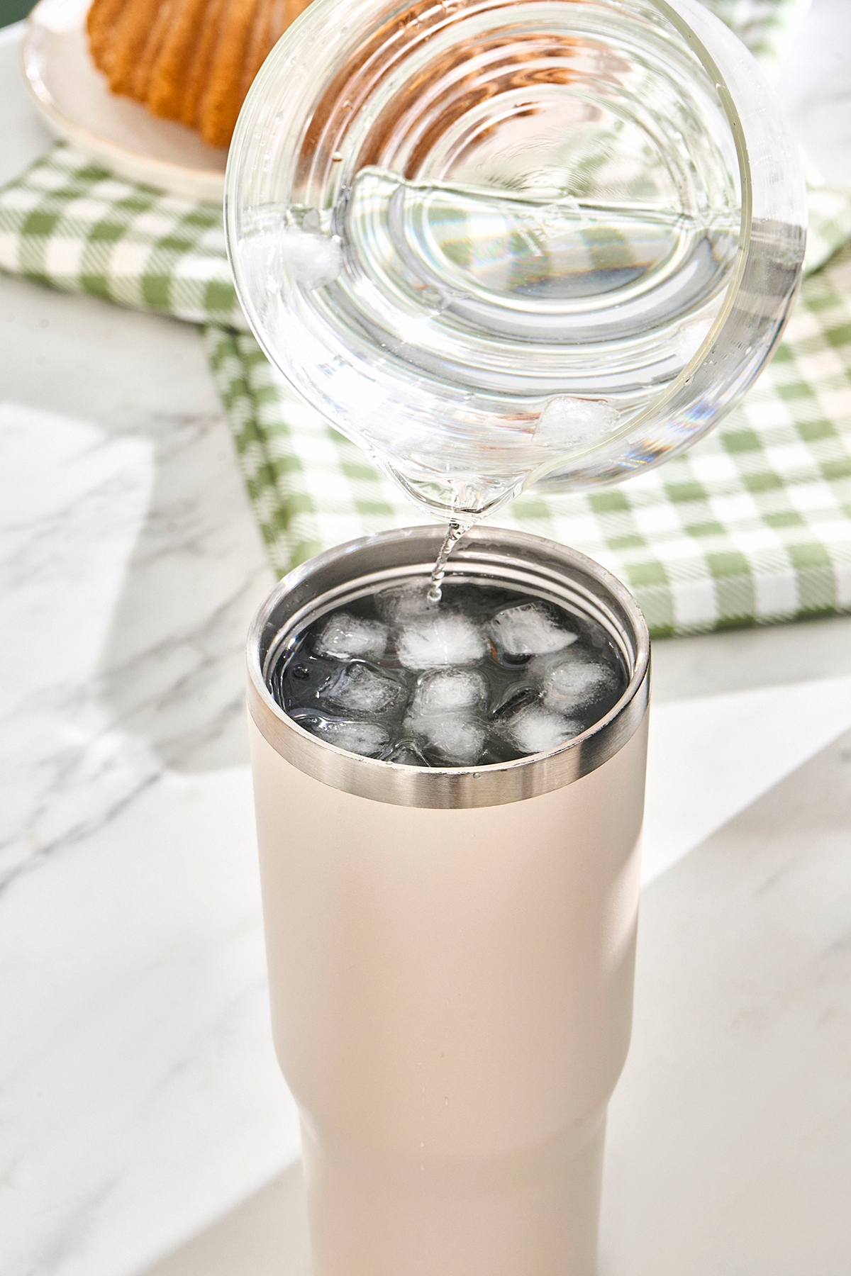 Emsan Emsan Star Ice Pipetli Çelik Sızdırmaz Termos Krem 900 ml - Görsel 2