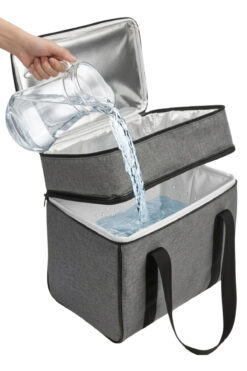 NS reliable Ns 40 Lt Termal Soğutucu Çanta - Su Sızdırmaz Alt Katlı İzolasyonlu Kamp Piknik Çantası Buzluk