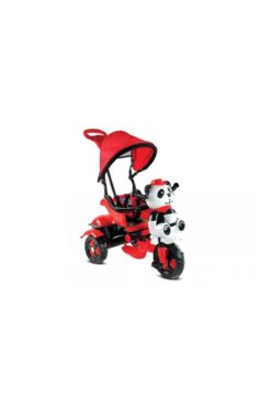 BabyHope Ünalbaby Kırmızı Little Panda 3 Tekerli Kontrollü Bisiklet 127-2021 Model