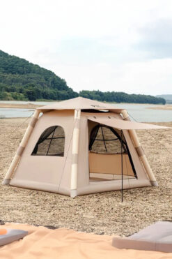 Onetick 4 Kişilik 4 Mevsim Şişme Çadır 220 X 220 Pompalı Set