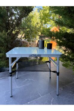 MODULBOX KATLANABİLİR, AYARLANABİLİR, ALÜMİNYUM, 45X60 CM, KAMP MASASI, PİKNİK MASASI, AÇIK YEŞİL